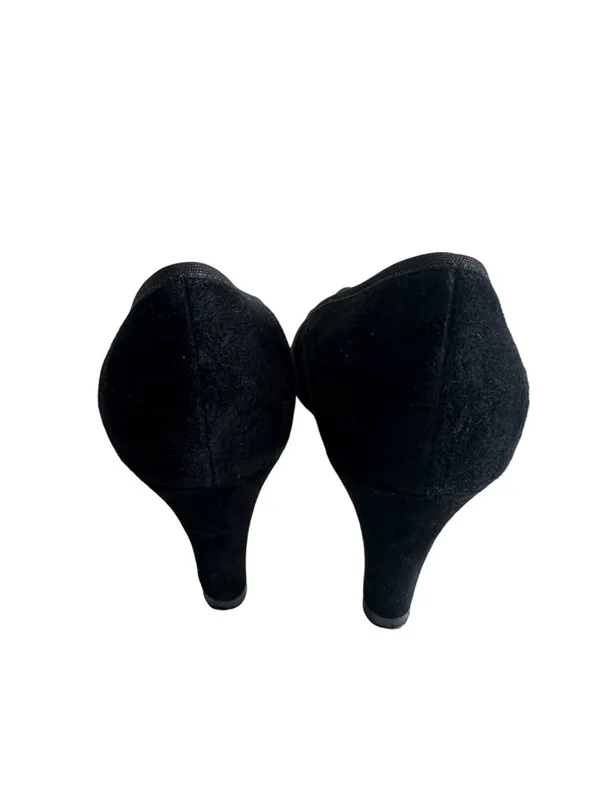 VAN ELI Womens Black Suede Pointed Heels Size 6 - Image 8