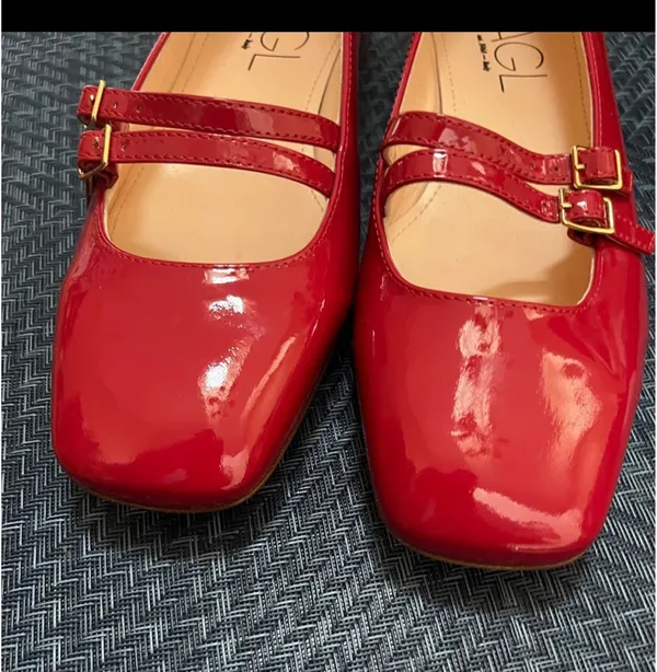 AGL Women's Red Patent Leather Mary Jane Shoes - Image 5