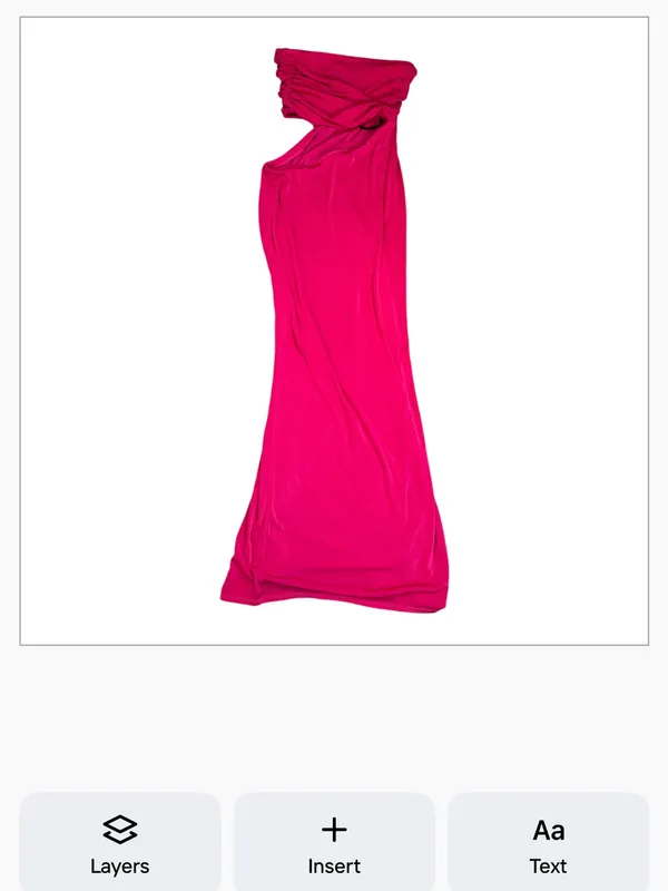 Revolve NBD Hot Pink Lotte Maxi Dress Gown Womens M Strapless Baddie Cut Out - Image 2