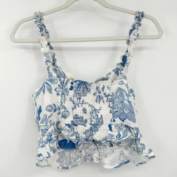 Urban Outfitters Womens Goodie Lace Up Tropical Floral Bustier‎ Crop Top Size M - Image 8