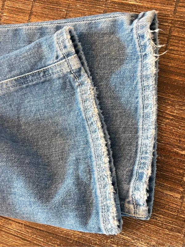 Paige Colette Crop Flare Jeans Womens 24 Light Blue Distressed - Image 8