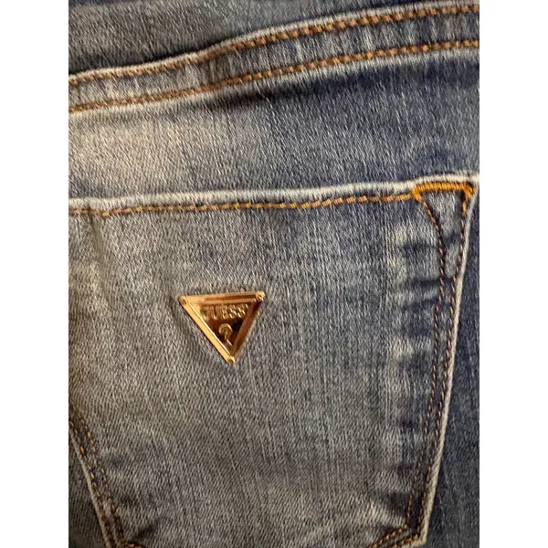 Guess Los Angeles Womens Skinny Distressed Jeans Medium Wash Blue Size 30 - Image 6