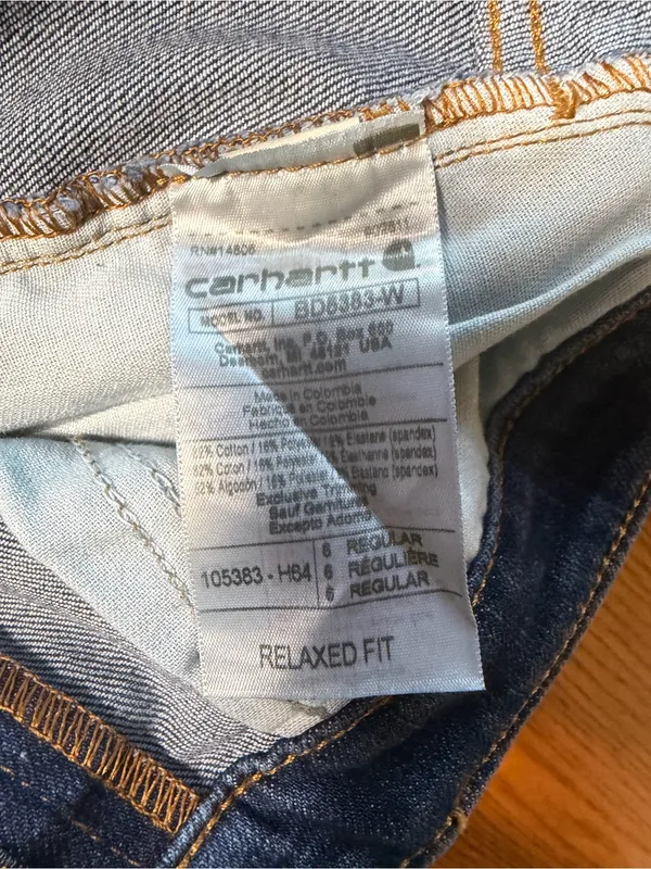 NWOT Carhartt RUGGED FLEX® RELAXED FIT JEAN Women’s Size 6 Reg - Image 6