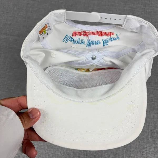 Vintage 1996 Goofy's Hat Co Mickey Mouse Walt Disney World Snapback Cap White - Image 4