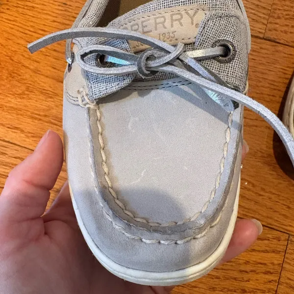 Sperry Top-Sider Angelfish Gray Leather Boat Shoes Women’s 8.5 - Image 2