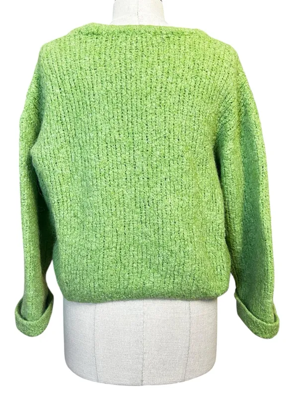 American Vintage Women's Zolly Jumper Wool Sweater in Spring Green Size XS/S - Image 7