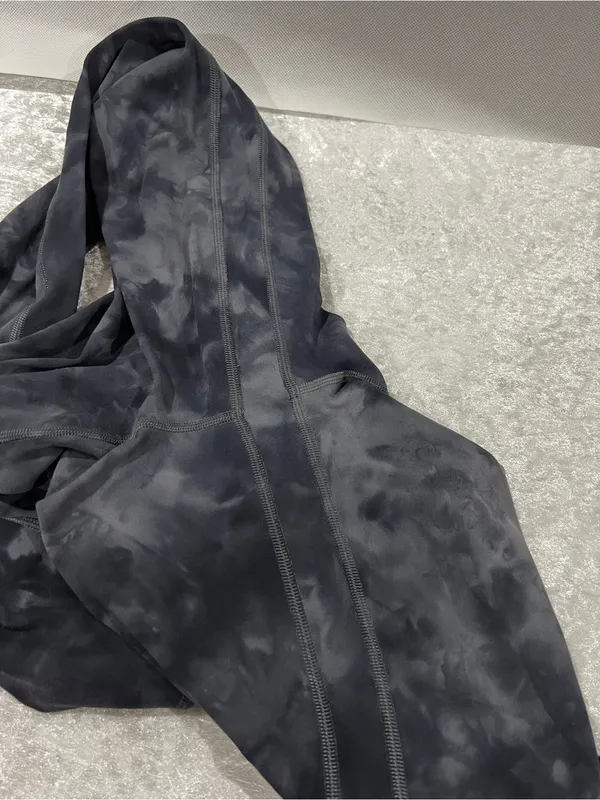 Lululemon Align Pant Diamond Dye Full Length Leggings Size 8 Pitch Graphite Gray - Image 11