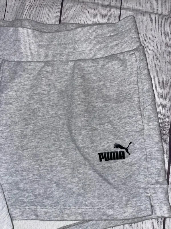Puma Women's Gray Athletic Sweat Shorts - Image 3