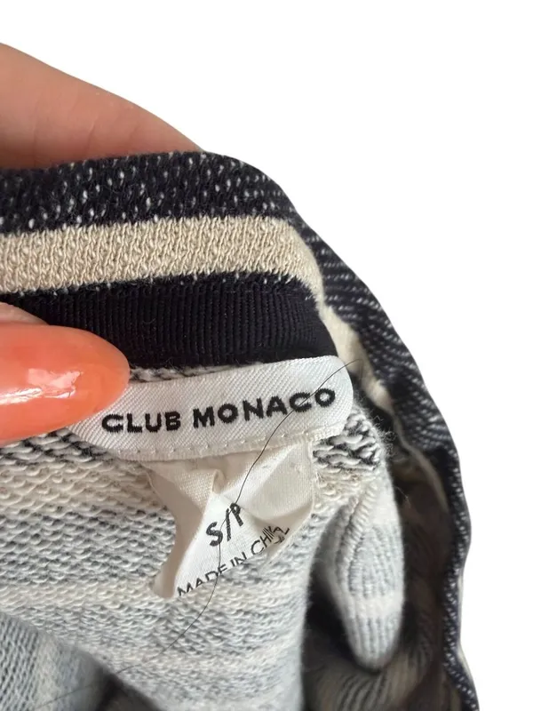 CLUB MONACO Striped Long Sleeve Top Size Small - Image 7