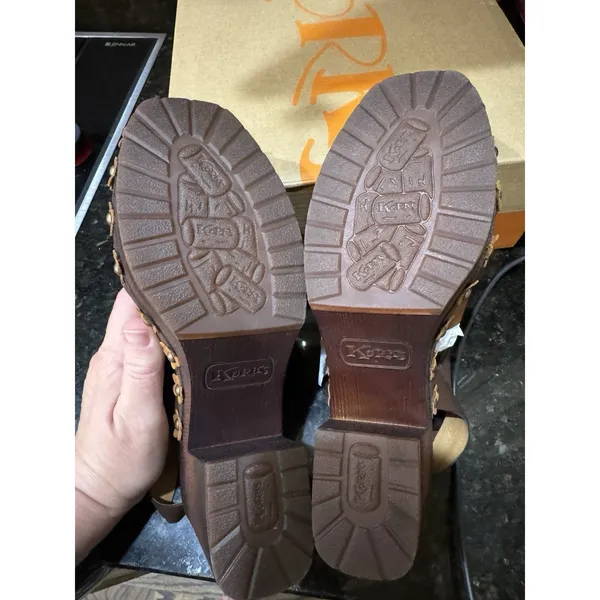KORKS Kork-Ease Willow Brown Chunky Heel Platform Sandal Clog Size 6 Boho Hippie - Image 7