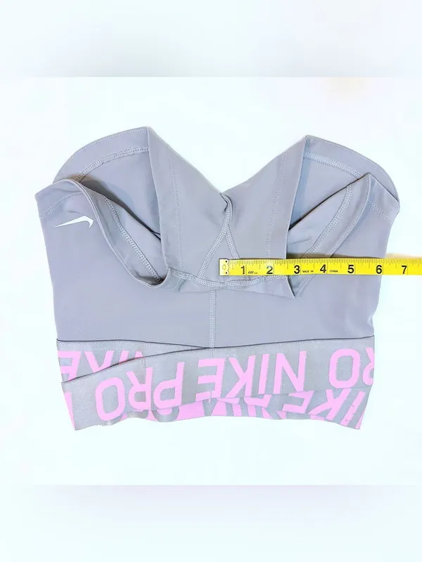 Nike Pro Women’s Mid-Rise 3" Biker Shorts – Thunder Grey/Pink Foam/Metallic – XS - Image 12