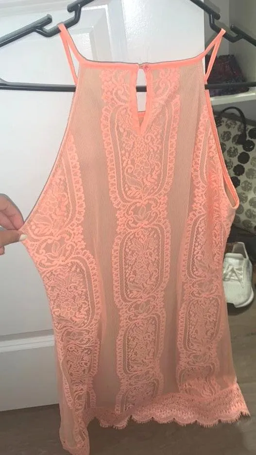 Karlie Pink Nude Lace Dress - Image 4