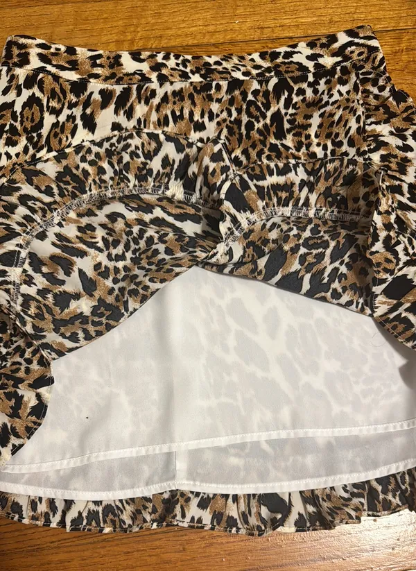 Le lis Cheetah Print Ruffle Skirt - Image 4