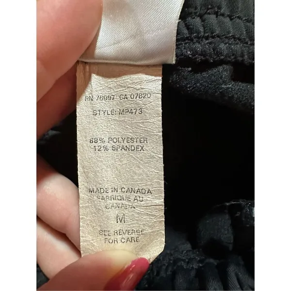 Brooks womens pull on track running black pants sz M‎ - Image 7