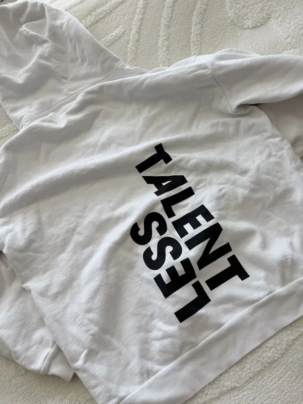 Talentless White Hoodie - Image 2
