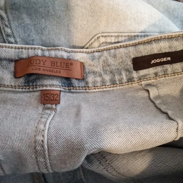 Judy Blue Stretchy Drawstring Tie Jogger Jeans High Rise Tummy Control Sz 32 - Image 2