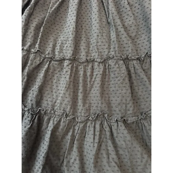 Kourt Calypso Maxi Dress Black Swiss Dot‎ Ruffle Smocked Tiered Size XL - Image 3