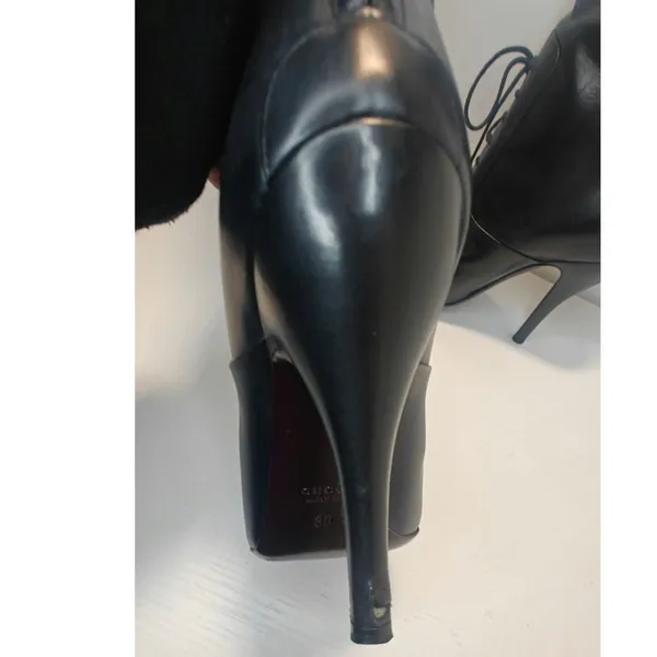 Black equestrian Gucci Elizabeth knee high boots sz 6 - Image 15