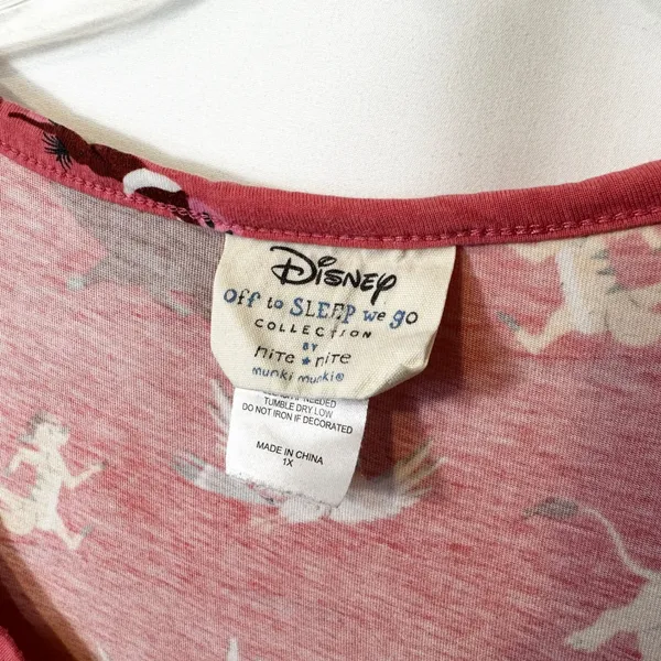 Nite Nite Disney Plus‎ Size 1X Pajama Set Off to Sleep We Go Lion King 1783 - Image 13