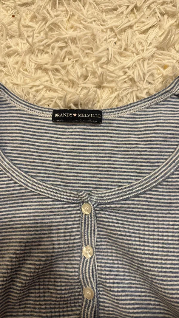 Brandy Melville Crop Top Striped - Image 3