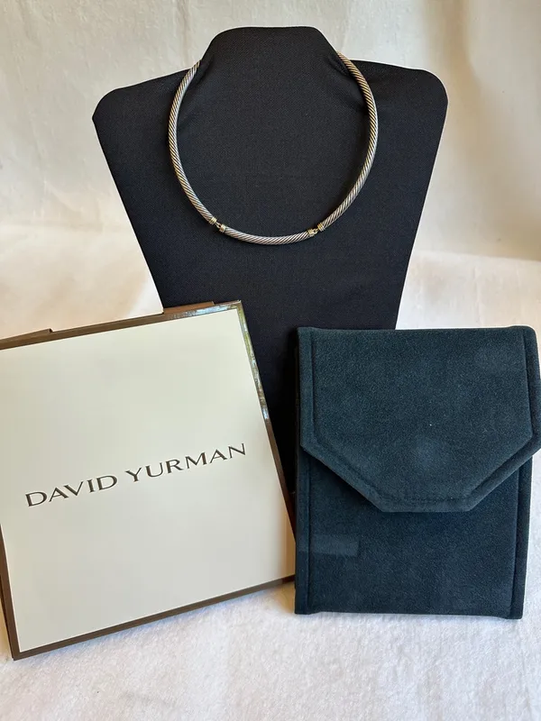 David Yurman Three Section Necklace .925/14k - Image 2