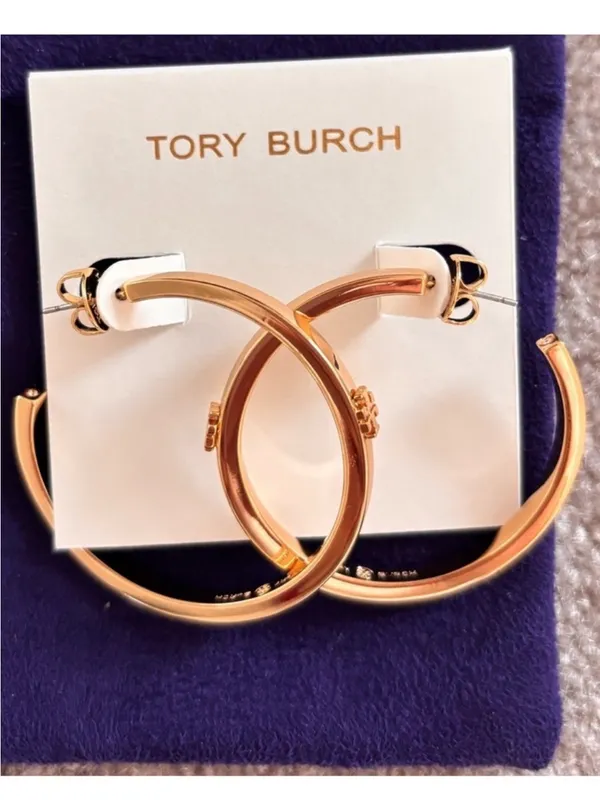 NWOT Tory Burch Icon Hoop Earring - Image 4