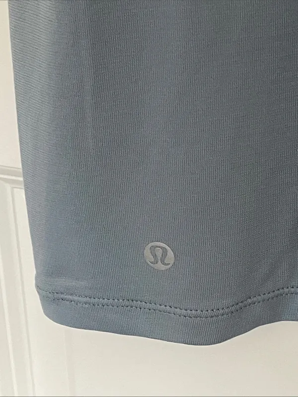 Lululemon Train To Be Short Sleeve Blue Top Large Boxy - Image 5