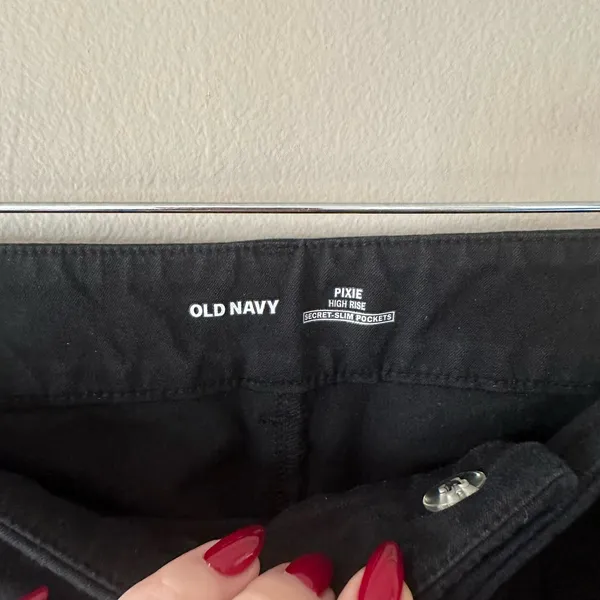 Old Navy High-Waisted Pixie Skinny Ankle Pants Black Jack Size 20 SHORT - Image 6