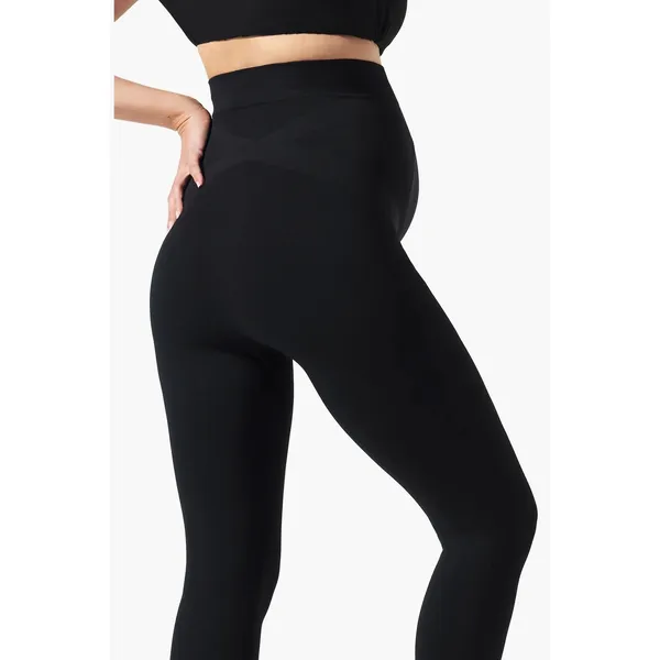 Belly Bandit Women Maternity Leggings S Black High Waist Support Seamless BDA - Image 4