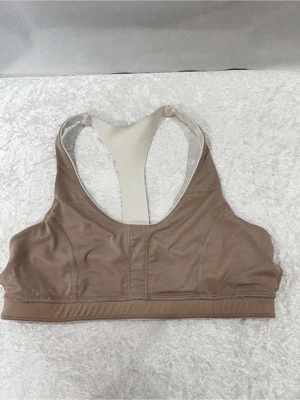 Lululemon White Break Free Activewear Sports Bra Nulux Size 12 Athleisure - Image 8