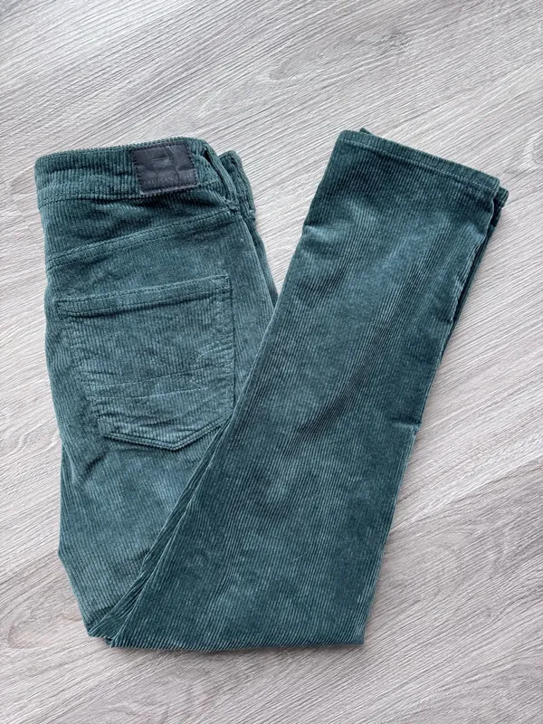 American Eagle Outfitters Dark Green Corduroy Mom Jeans - Image 3