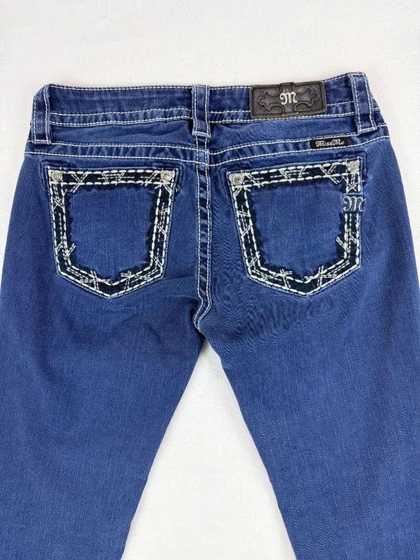Miss Me Signature Super Skinny Jeans Women’s Size 27 Blue Stretch Denim - Image 6