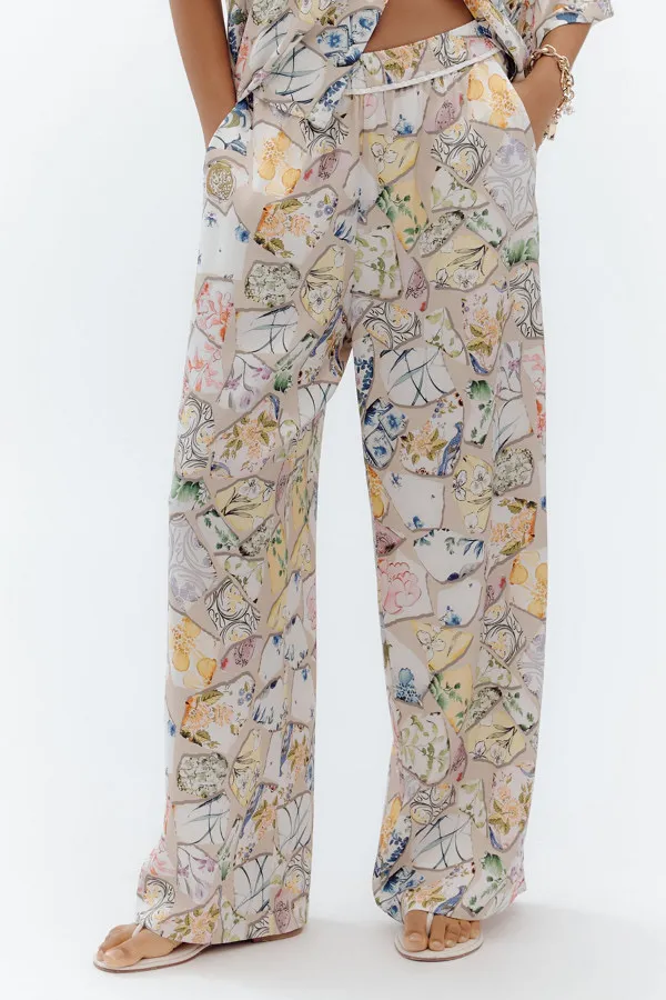 Anthropologie Maeve The Brooklin Printed Wide-Leg Pull-On Pants,Size S - Image 4
