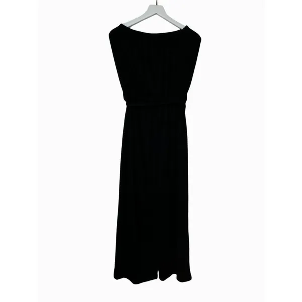 Zesica Strapless Jumpsuit Black Wide Leg Belted Romper Medium NWT - Image 8
