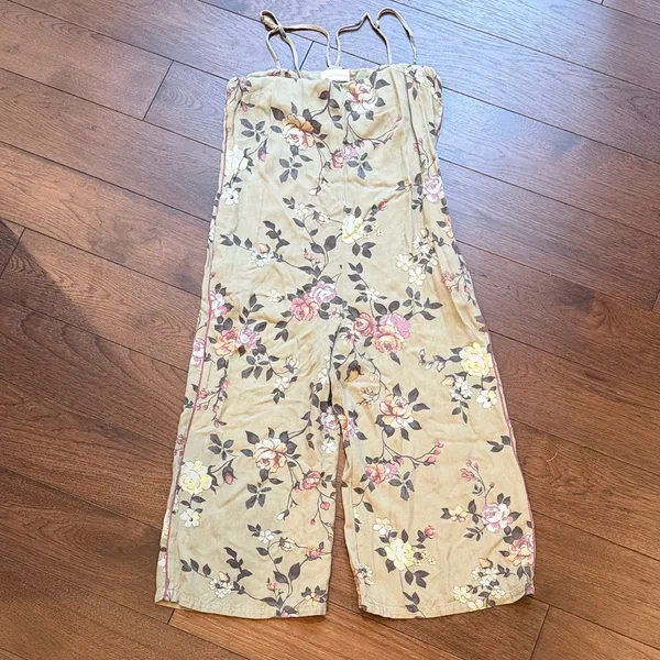 Mustard Seed Floral Green Overalls - C19-002 - Image 3