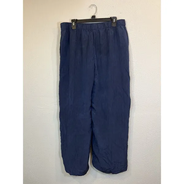 Abercrombie & Fitch Women’s Size Large Navy Dress Pants Wide Leg Pockets - Image 2