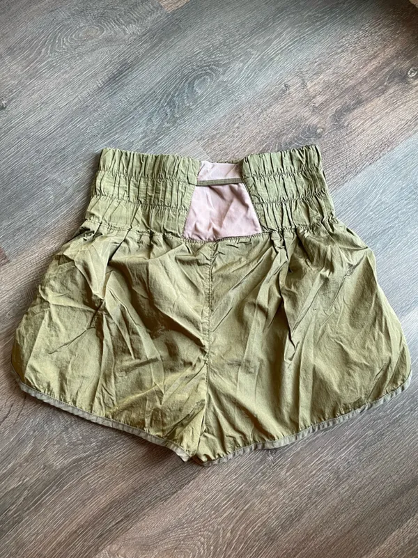 Free People High-Waist Smocked Athletic Shorts The Way Home Medium - Image 3