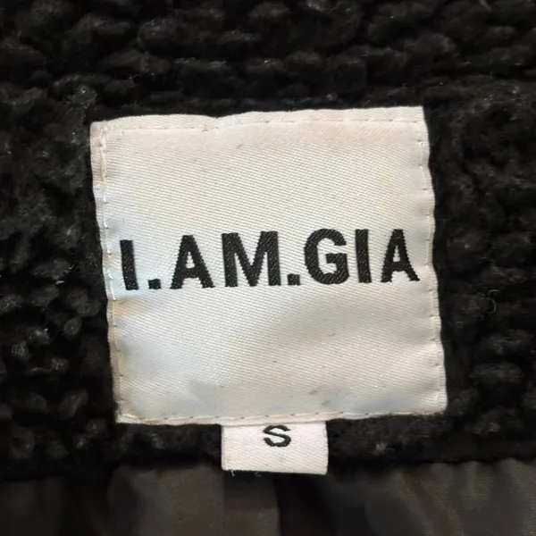 I.AM.GIA Pixie Teddy Sherpa Jacket‎ Sz S Black Oversized - Image 4