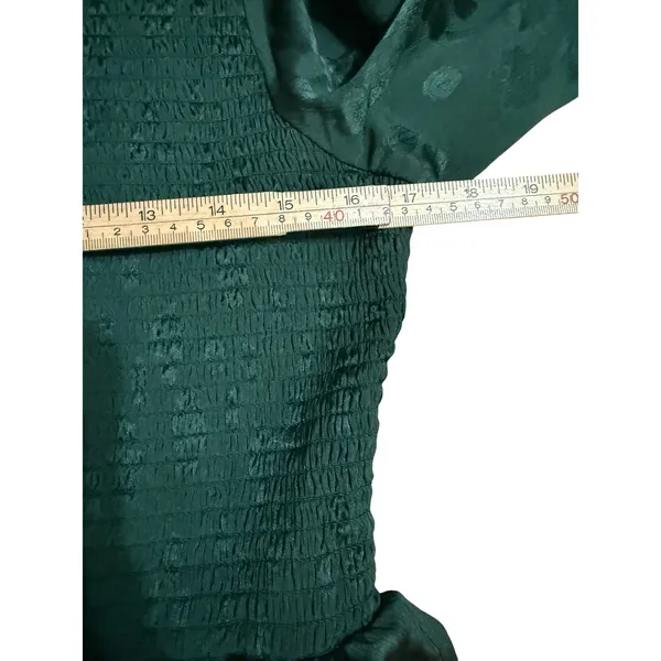 Baltic‎ Born Stockholm Smocked Maxi Dress Dark Green sz XL - Image 9