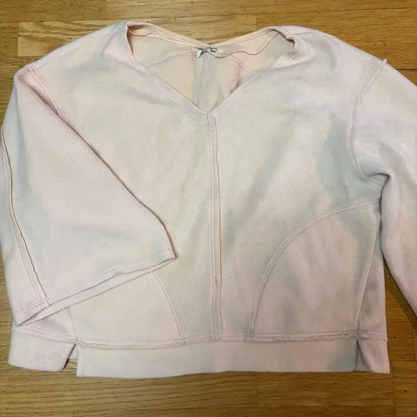 Intimately Free People Day Off Boho Pockets Preppy Slouchy Fleece Pullover S - Image 5