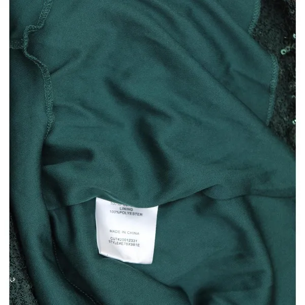 NWT B. Darlin Juniors V-Neck Strappy-Back Mini Dress E78X981E Hunter Green L - Image 8