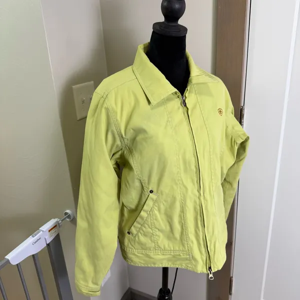 Ariat‎ Women's Lime Green Jacket Zip Up Pockets Western Midweight Lg - Image 3