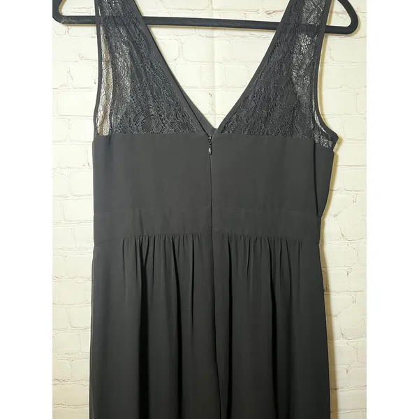 BCBGeneration Black Lace Insert Trim Wedding Guest Maxi Evening Gown Dress Sz‎ 8 - Image 8