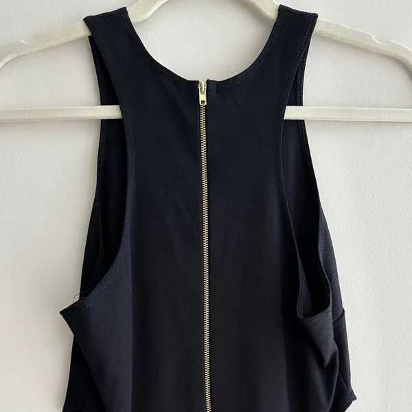 Rolla Coster Black Bodycon Tank Top Cutout Zippered Dress, Size Medium - Image 13