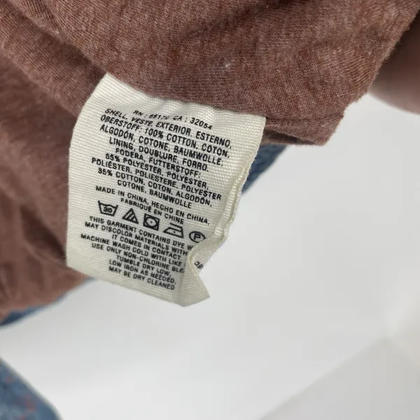 Anthro Pilcro Letterpress Blue Printed Cotton Puffer Vest Women’s Medium - Image 4