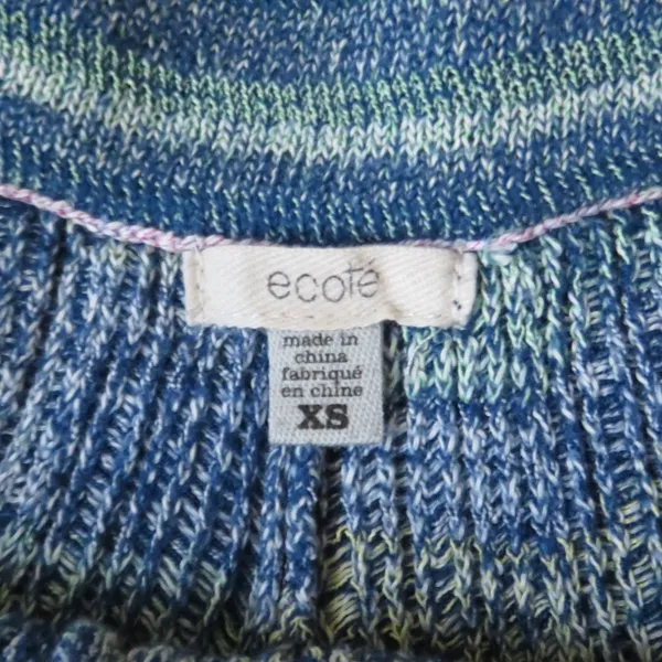 Urban Outfitters Ecote Boho Wide Leg Chevron Crop Knit Pants Blue Size X-Small - Image 5