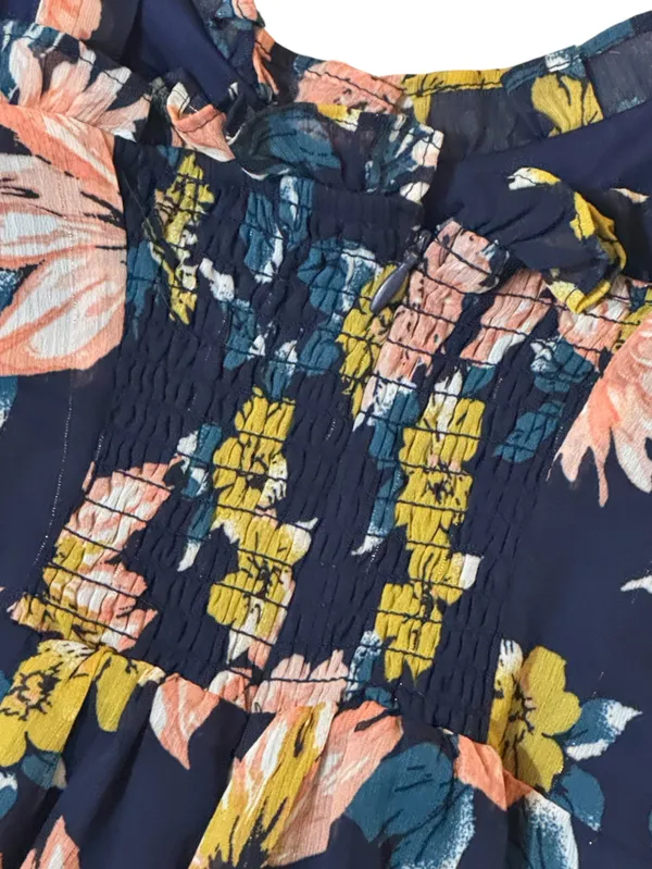 LULU’S Wide Leg Floral Jumpsuit S 16” p2p + Navy Multi NWT - Image 12