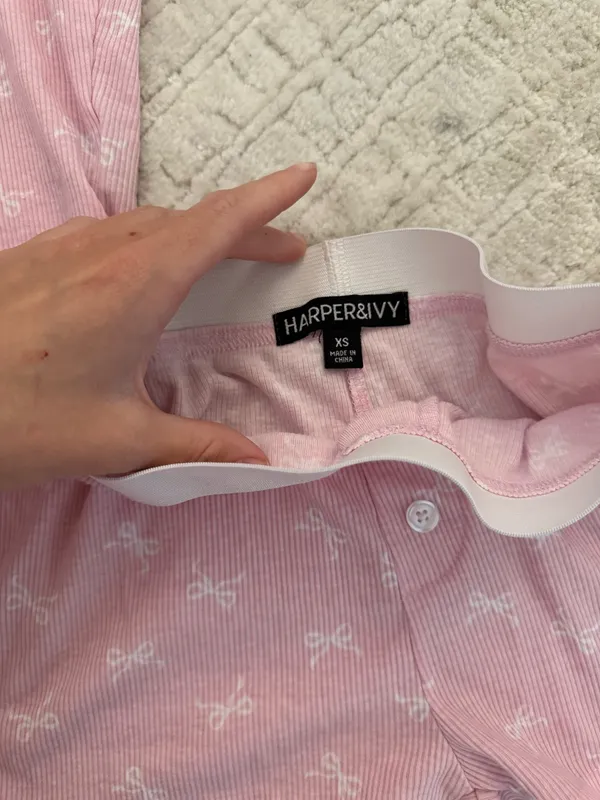 Bow pj set Pink Size XS - Image 4