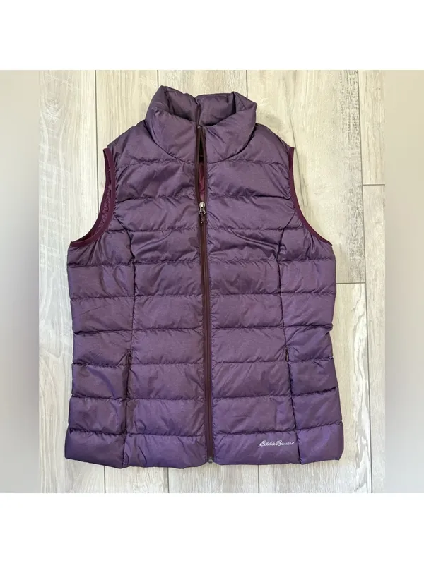 Eddie Bauer Quilted Fb650 Gorpcore Outdoors Purple Puffer Vest size large - Image 3