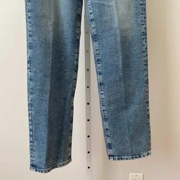 AG Cotton Alexxis High Rise Vintage Straight Leg Jeans 26 Blue - Image 3